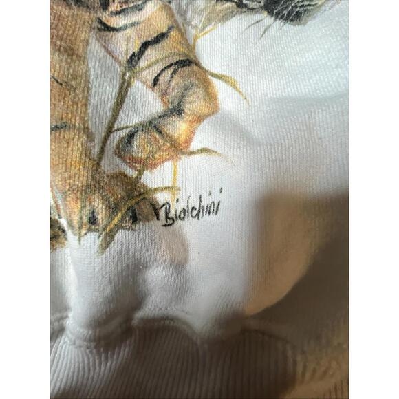 VINTAGE 80s Harlequin NG 1989 Tiger Lion Leopard Crewneck Large Rock RARE VNTG - Picture 4 of 9